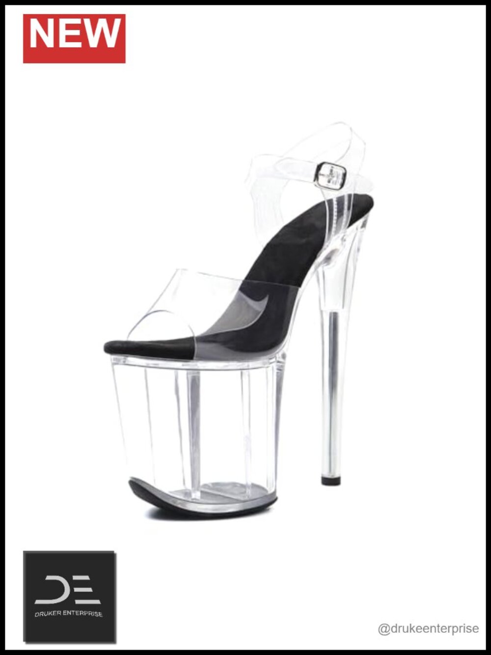 8 inch Platform Heels Pole Dancing Shoes Ankle Strap Stilettos